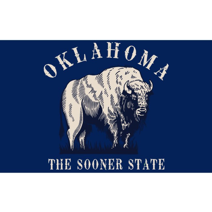 Oklahoma The Sooner State American Bison Buffalo Vintage Bumper Sticker