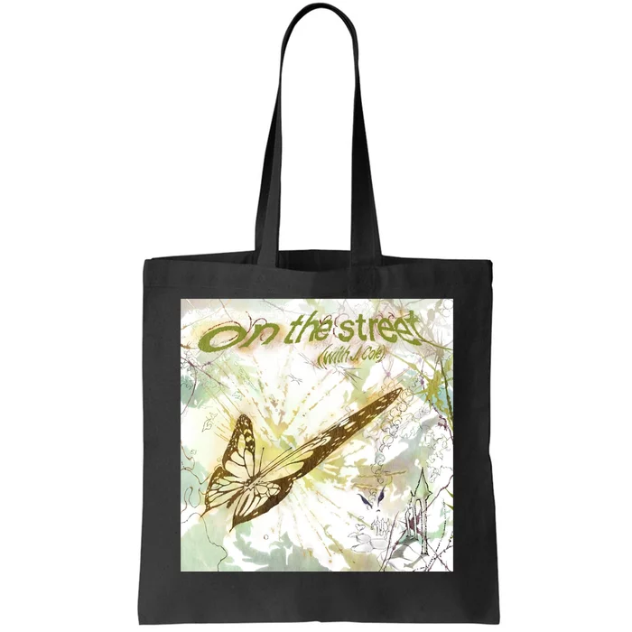 On The Street Butterfly Tote Bag