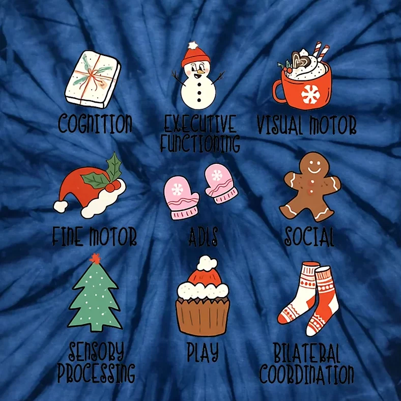 Occupational Therapy Scope Of Practice OT COTA Christmas Tie-Dye T-Shirt