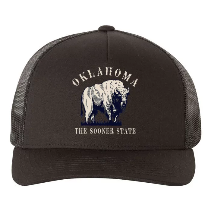 Oklahoma The Sooner State American Bison Buffalo Yupoong Adult 5-Panel Trucker Hat