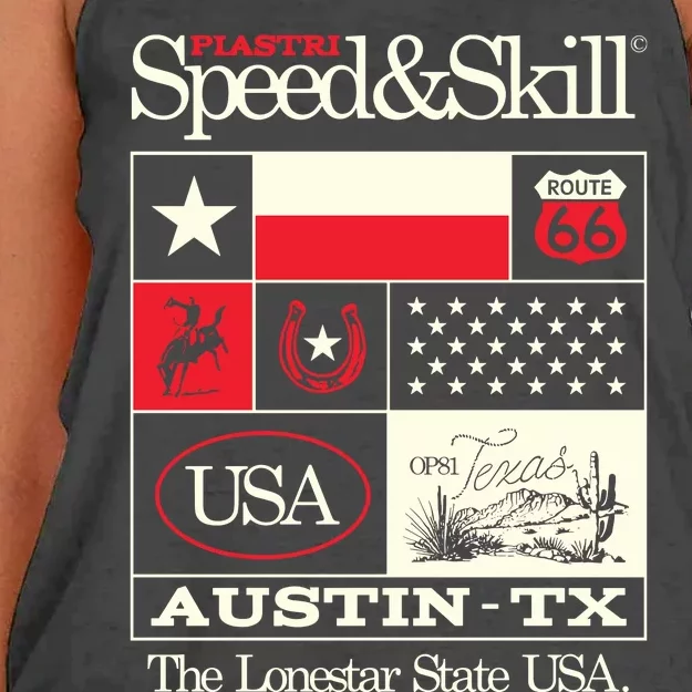 Op81 Texas Speed & Skill 2024 Women's Knotted Racerback Tank