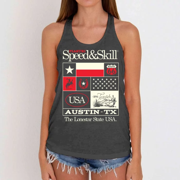 Op81 Texas Speed & Skill 2024 Women's Knotted Racerback Tank