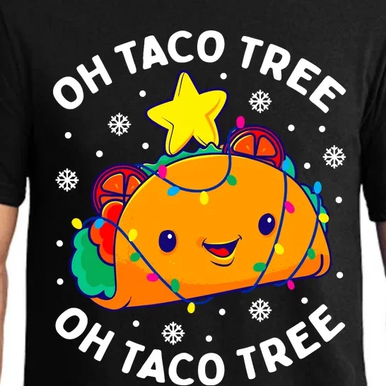 Oh Taco Tree Christmas Cute Xmas Mexican Food Lover Gift Pajama Set