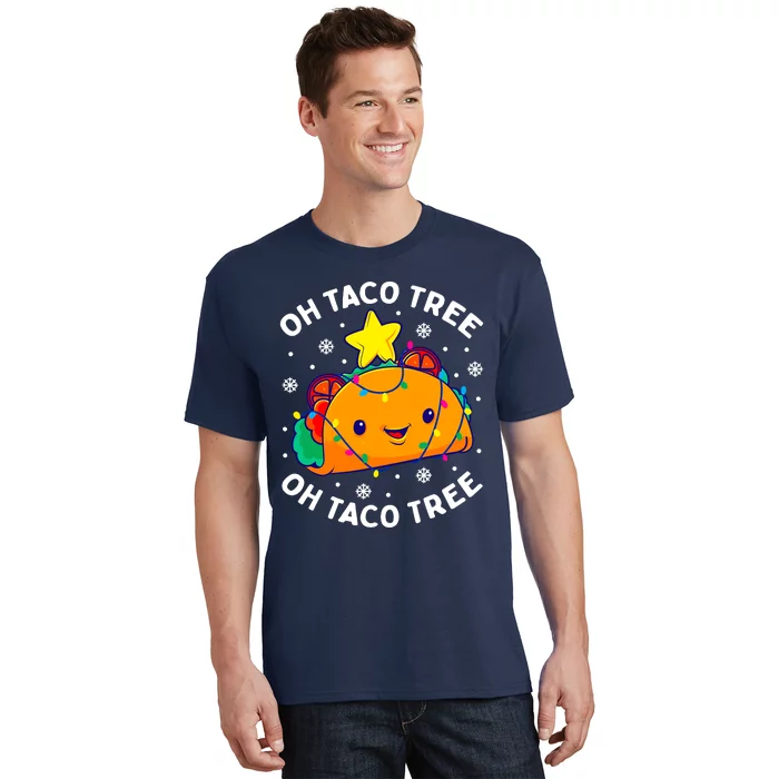 Oh Taco Tree Christmas Cute Xmas Mexican Food Lover Gift T-Shirt