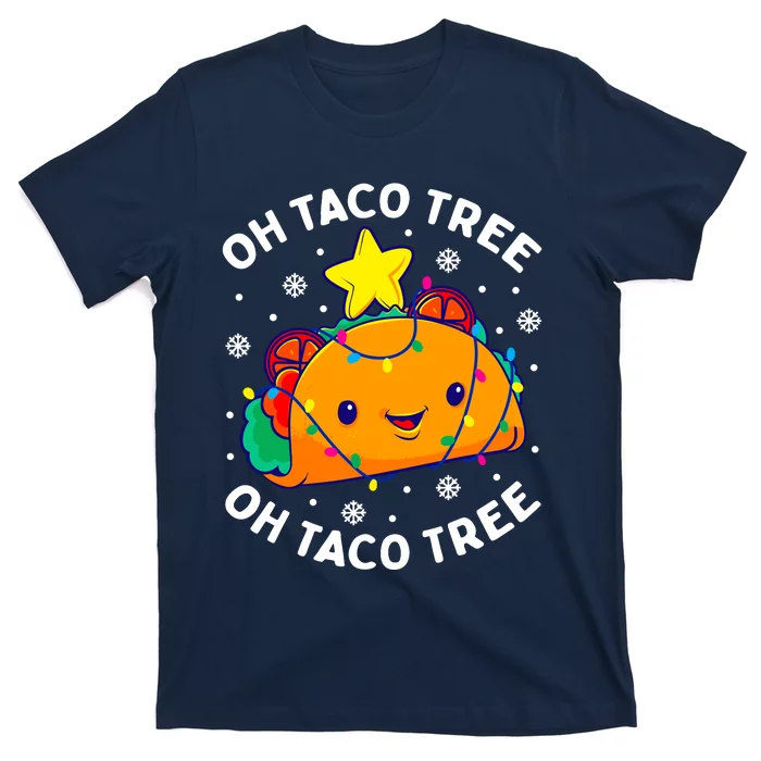 Oh Taco Tree Christmas Cute Xmas Mexican Food Lover Gift T-Shirt