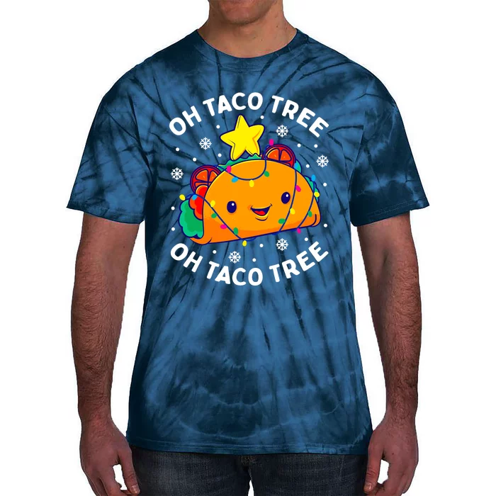 Oh Taco Tree Christmas Cute Xmas Mexican Food Lover Gift Tie-Dye T-Shirt