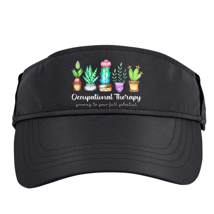 Occupational Therapy Therapist Ot Month Cactus Plant Funny Adult Drive Performance Visor