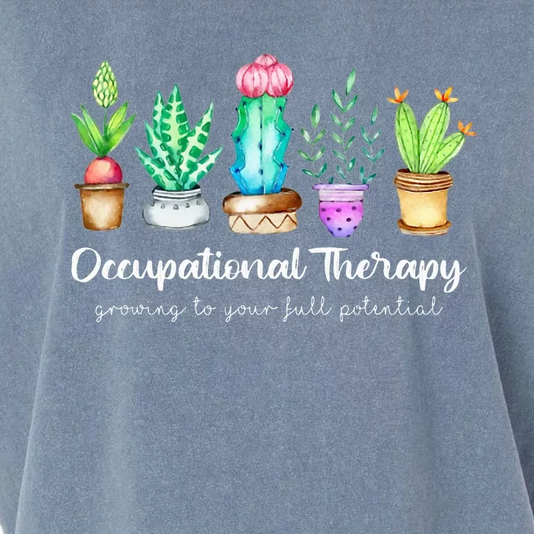 Occupational Therapy Therapist Ot Month Cactus Plant Funny Garment-Dyed Women's Muscle Tee