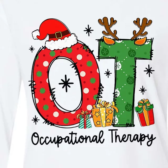 Occupational Therapy Therapist Christmas Gift Merry OT Xmas Womens Cotton Relaxed Long Sleeve T-Shirt