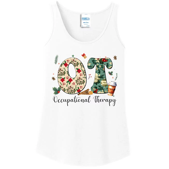 Occupational Therapy Therapist Christmas OT OTA Ladies Essential Tank