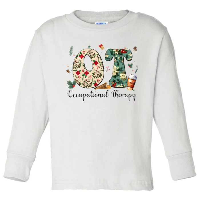 Occupational Therapy Therapist Christmas OT OTA Toddler Long Sleeve Shirt