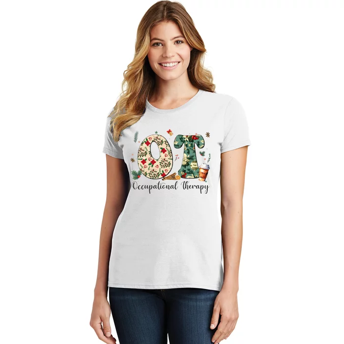 Occupational Therapy Therapist Christmas OT OTA Women's T-Shirt