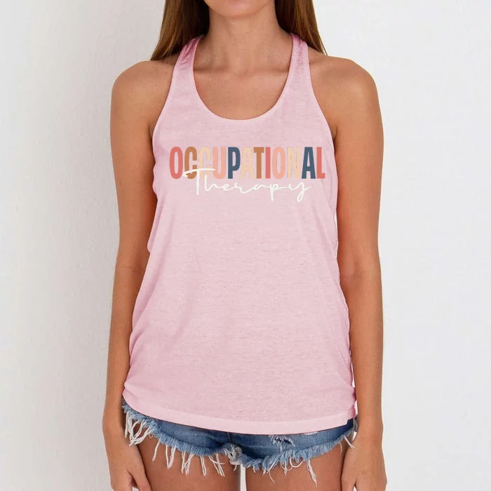 Occupational Therapy & Therapists Ot Month Gift Women's Knotted Racerback Tank