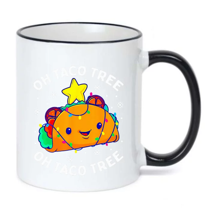 Oh Taco Tree Christmas Cute Xmas Mexican Food Lover Gifts Black Color Changing Mug