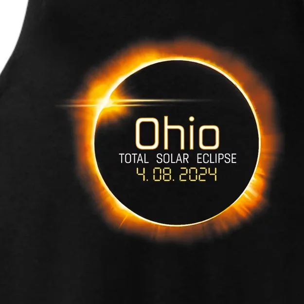 Ohio Totality Total Solar Eclipse April 8 2024 Ladies Tri-Blend Wicking Tank