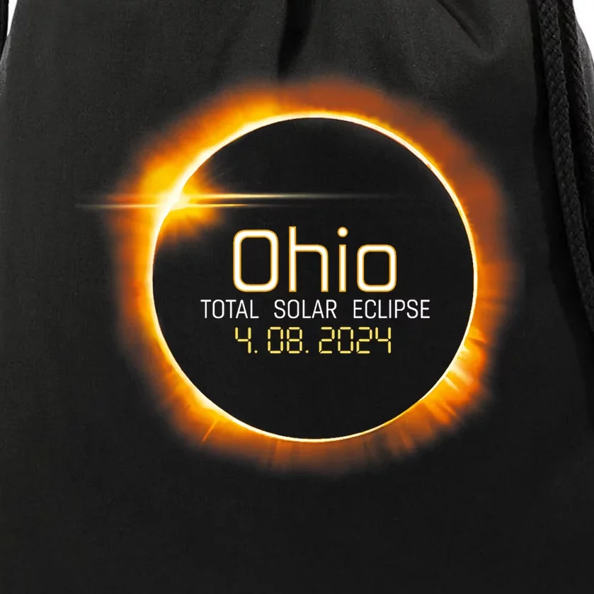 Ohio Totality Total Solar Eclipse April 8 2024 Drawstring Bag