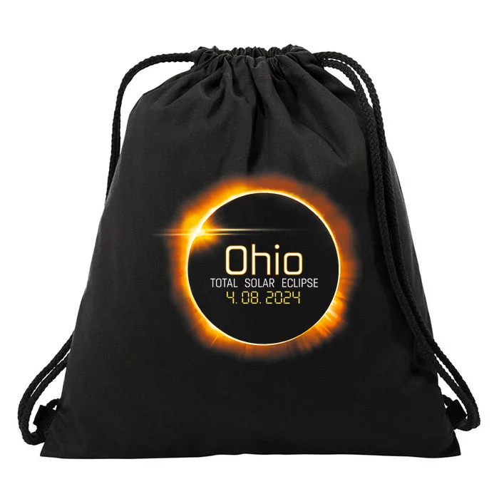 Ohio Totality Total Solar Eclipse April 8 2024 Drawstring Bag