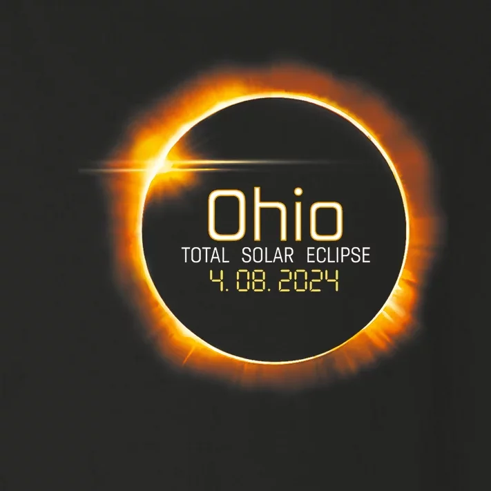 Ohio Totality Total Solar Eclipse April 8 2024 Toddler Long Sleeve Shirt