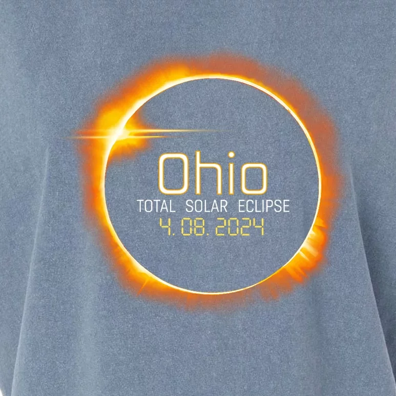 Ohio Totality Total Solar Eclipse April 8 2024 Garment-Dyed Women's Muscle Tee