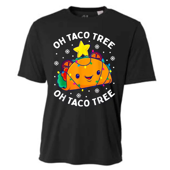 Oh Taco Tree Christmas Cute Xmas Mexican Food Lover Cooling Performance Crew T-Shirt