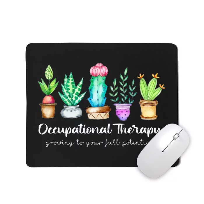 Occupational Therapy Therapist OT Month Cactus Plant Funny Mousepad