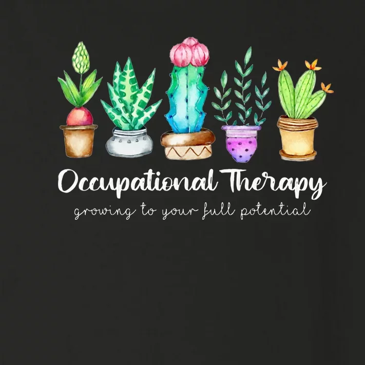 Occupational Therapy Therapist OT Month Cactus Plant Funny Toddler Long Sleeve Shirt