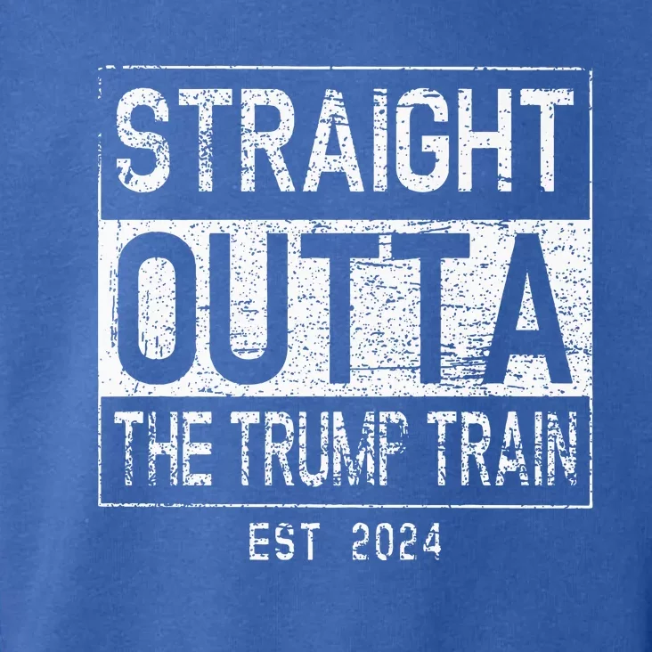 Outta The Trump Train In 2024 Anti Trump Toddler Hoodie