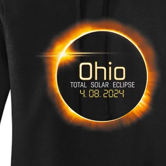 Ohio Totality Total Solar Eclipse April 8 2024 Women's Pullover Hoodie