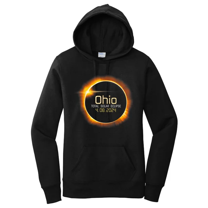 Ohio Totality Total Solar Eclipse April 8 2024 Women's Pullover Hoodie