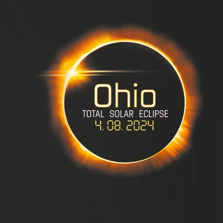 Ohio Totality Total Solar Eclipse April 8 2024 Toddler Long Sleeve Shirt