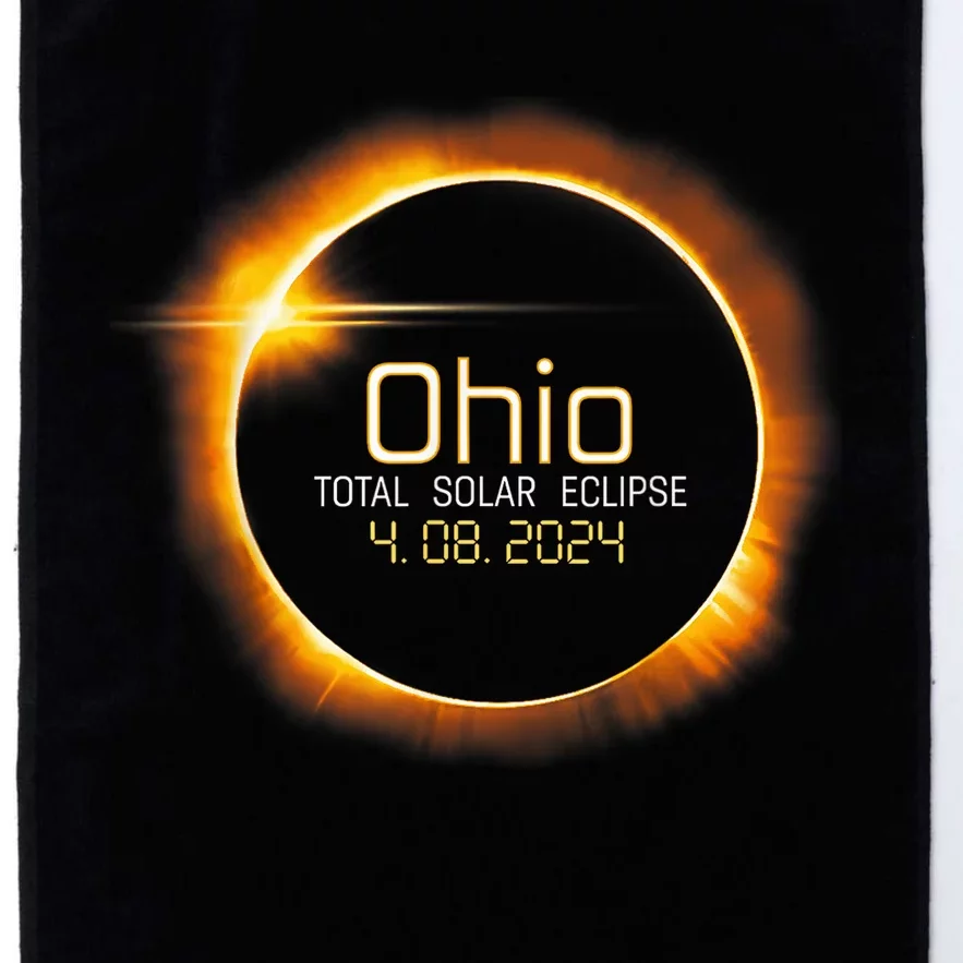 Ohio Totality Total Solar Eclipse April 8 2024 Platinum Collection Golf Towel