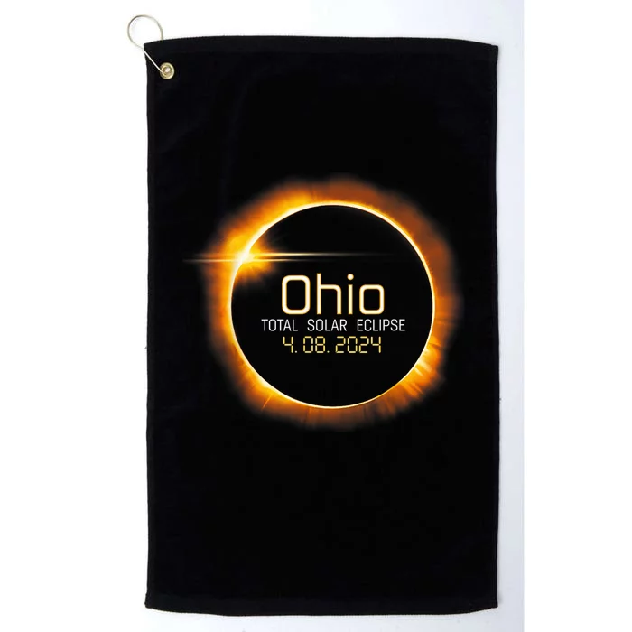 Ohio Totality Total Solar Eclipse April 8 2024 Platinum Collection Golf Towel