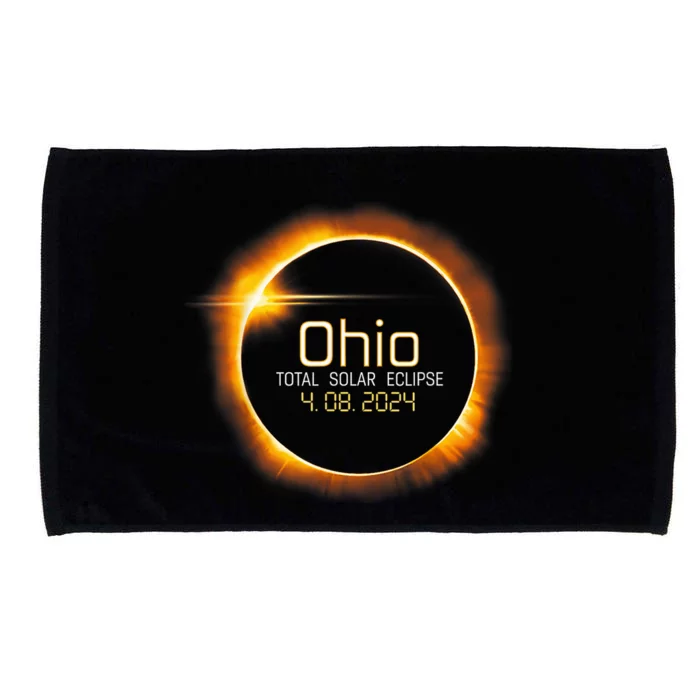 Ohio Totality Total Solar Eclipse April 8 2024 Microfiber Hand Towel