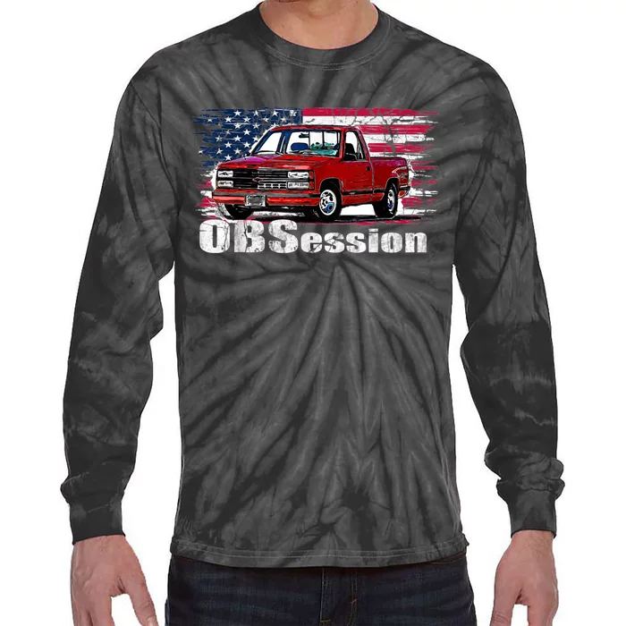 OBS Truck Troka Old School Pickup Low Rider Tie-Dye Long Sleeve Shirt