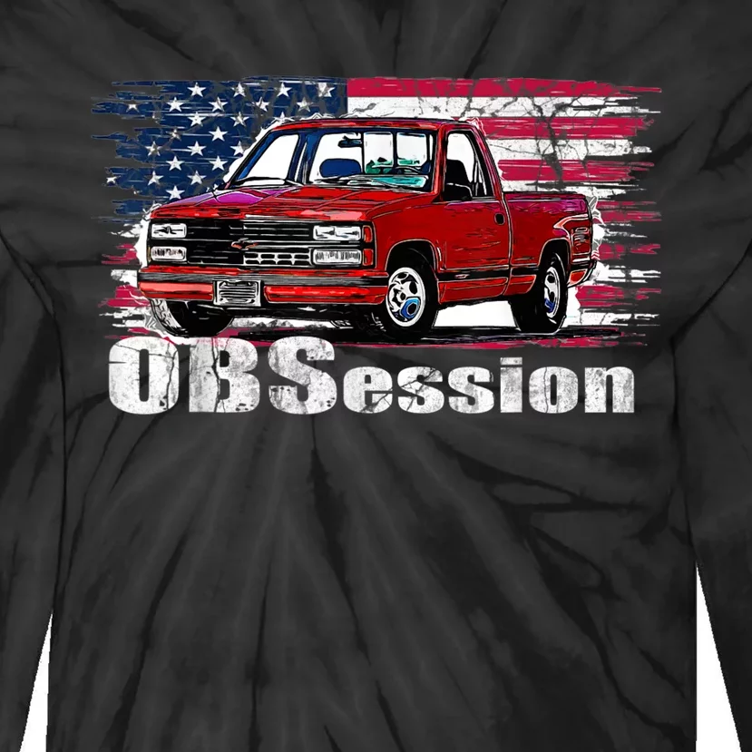 OBS Truck Troka Old School Pickup Low Rider Tie-Dye Long Sleeve Shirt