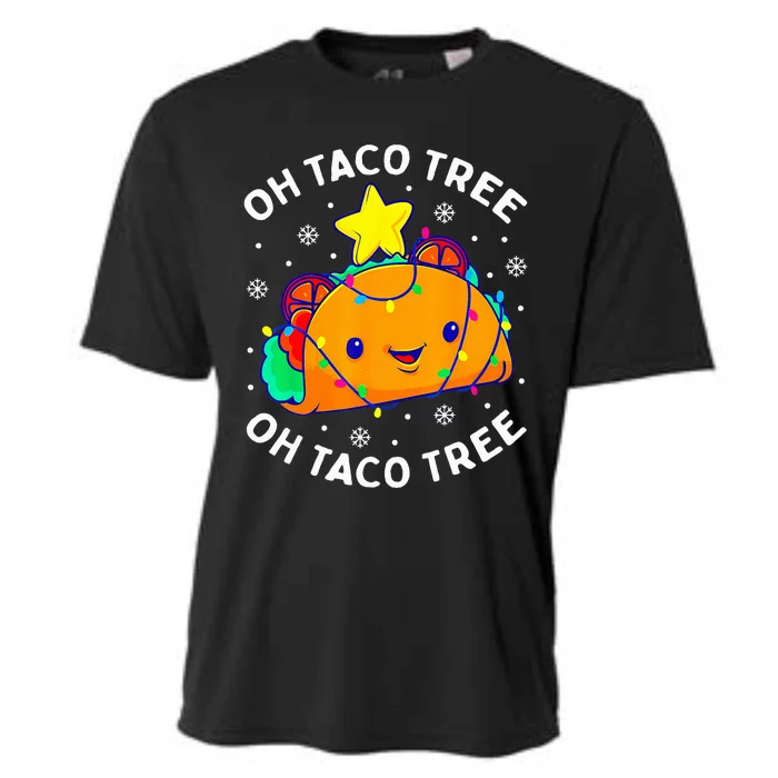 Oh Taco Tree Christmas Cute Xmas Mexican Food Lover Gifts Cooling Performance Crew T-Shirt