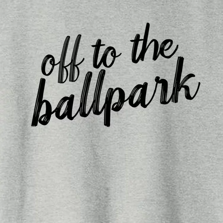 Off To The Ballpark Game Day Vibes Softball Baseball Gift Women's Crop Top Tee