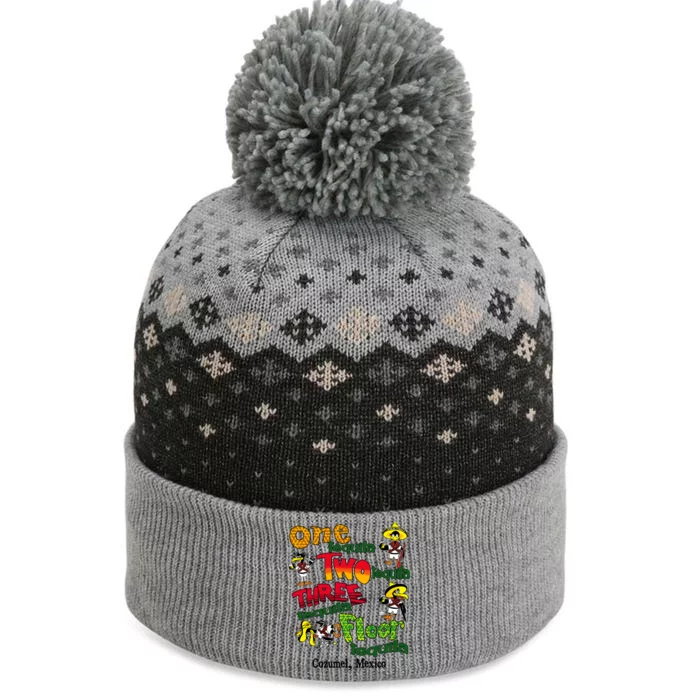 One Tequila Two Tequila Three Tequila Floor Mexico The Baniff Cuffed Pom Beanie