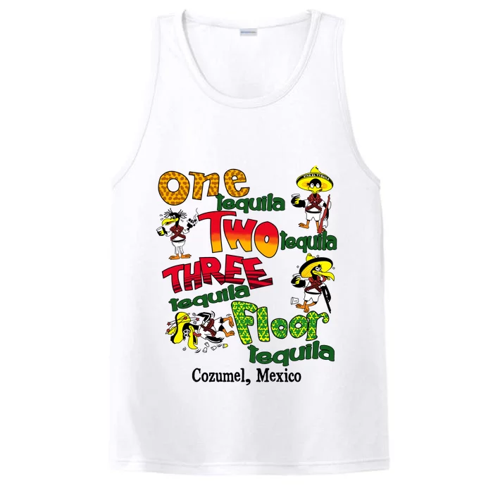 One Tequila Two Tequila Three Tequila Floor Mexico Performance Tank