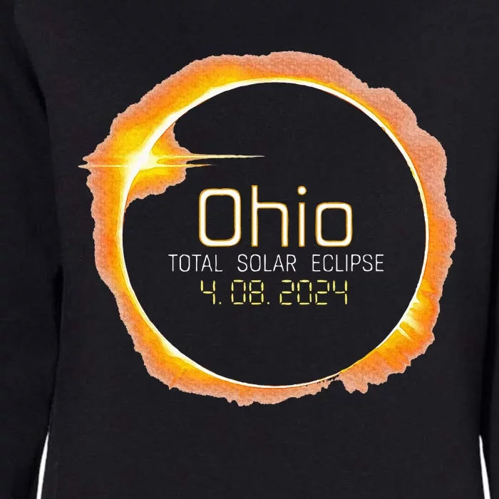 Ohio Totality Total Solar Eclipse April 8 2024 Womens California Wash Sweatshirt