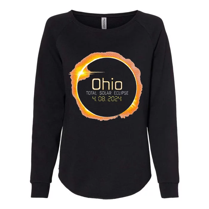 Ohio Totality Total Solar Eclipse April 8 2024 Womens California Wash Sweatshirt