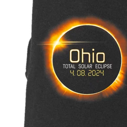 Ohio Totality Total Solar Eclipse April 8 2024 Doggie 3-End Fleece Hoodie