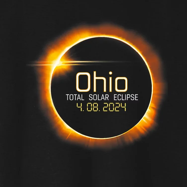 Ohio Totality Total Solar Eclipse April 8 2024 Women's Crop Top Tee