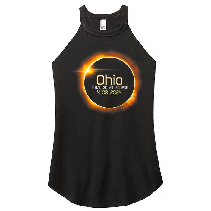 Ohio Totality Total Solar Eclipse April 8 2024 Women’s Perfect Tri Rocker Tank