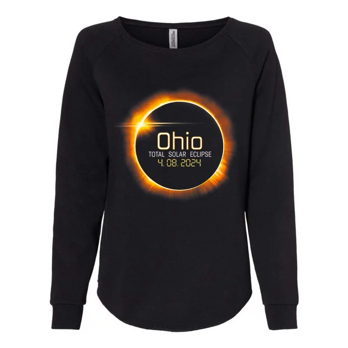 Ohio Totality Total Solar Eclipse April 8 2024 Womens California Wash Sweatshirt