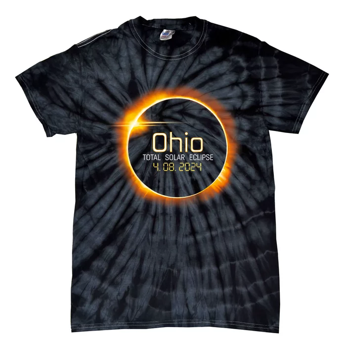 Ohio Totality Total Solar Eclipse April 8 2024 Tie-Dye T-Shirt