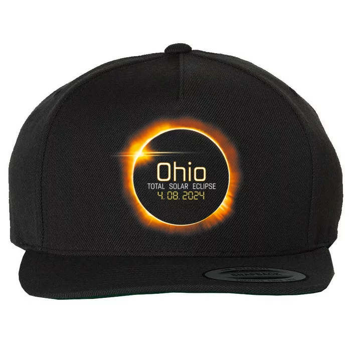 Ohio Totality Total Solar Eclipse April 8 2024 Wool Snapback Cap