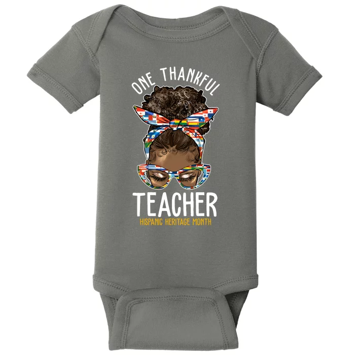 One Thankful Teacher Hispanic Heritage Month Baby Bodysuit