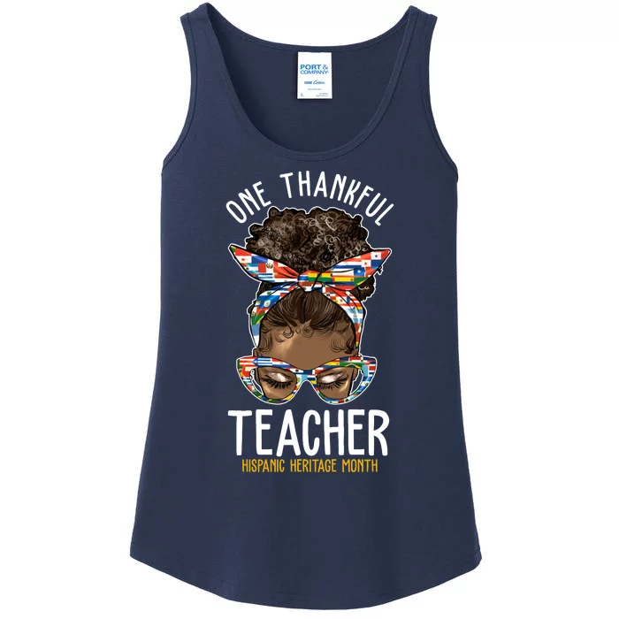 One Thankful Teacher Hispanic Heritage Month Ladies Essential Tank