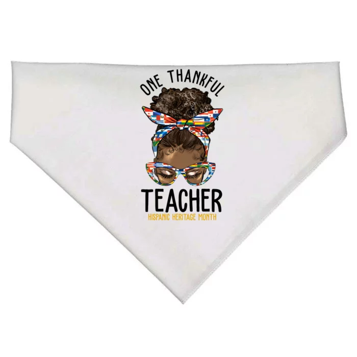 One Thankful Teacher Hispanic Heritage Month USA-Made Doggie Bandana